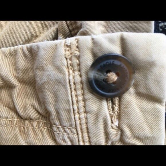 American Eagle next level flex shorts men’s 28 youth khaki tan aeo pocket - Picture 9 of 16